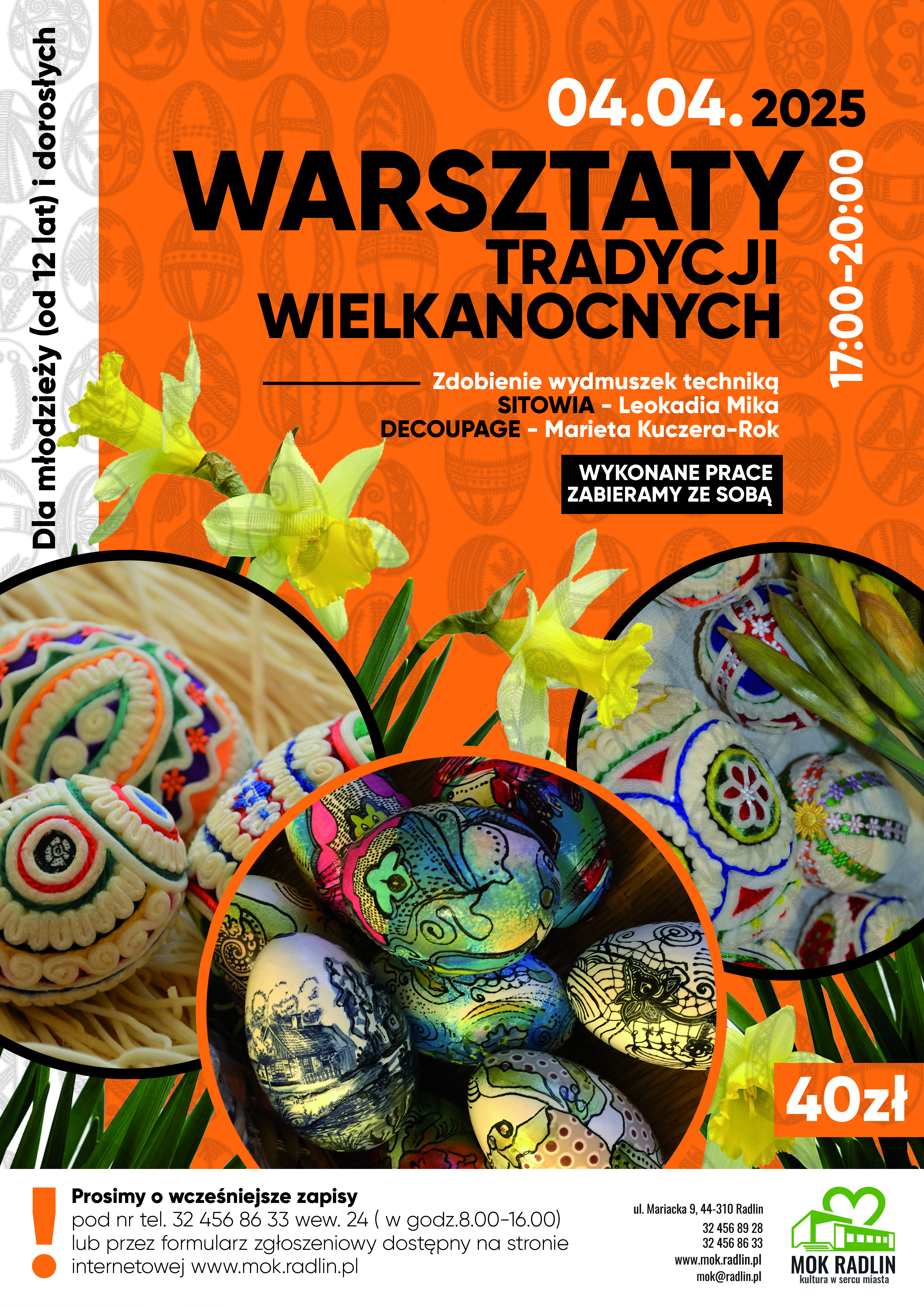 Plakat Warsztaty Tradycji Wielkanocnych