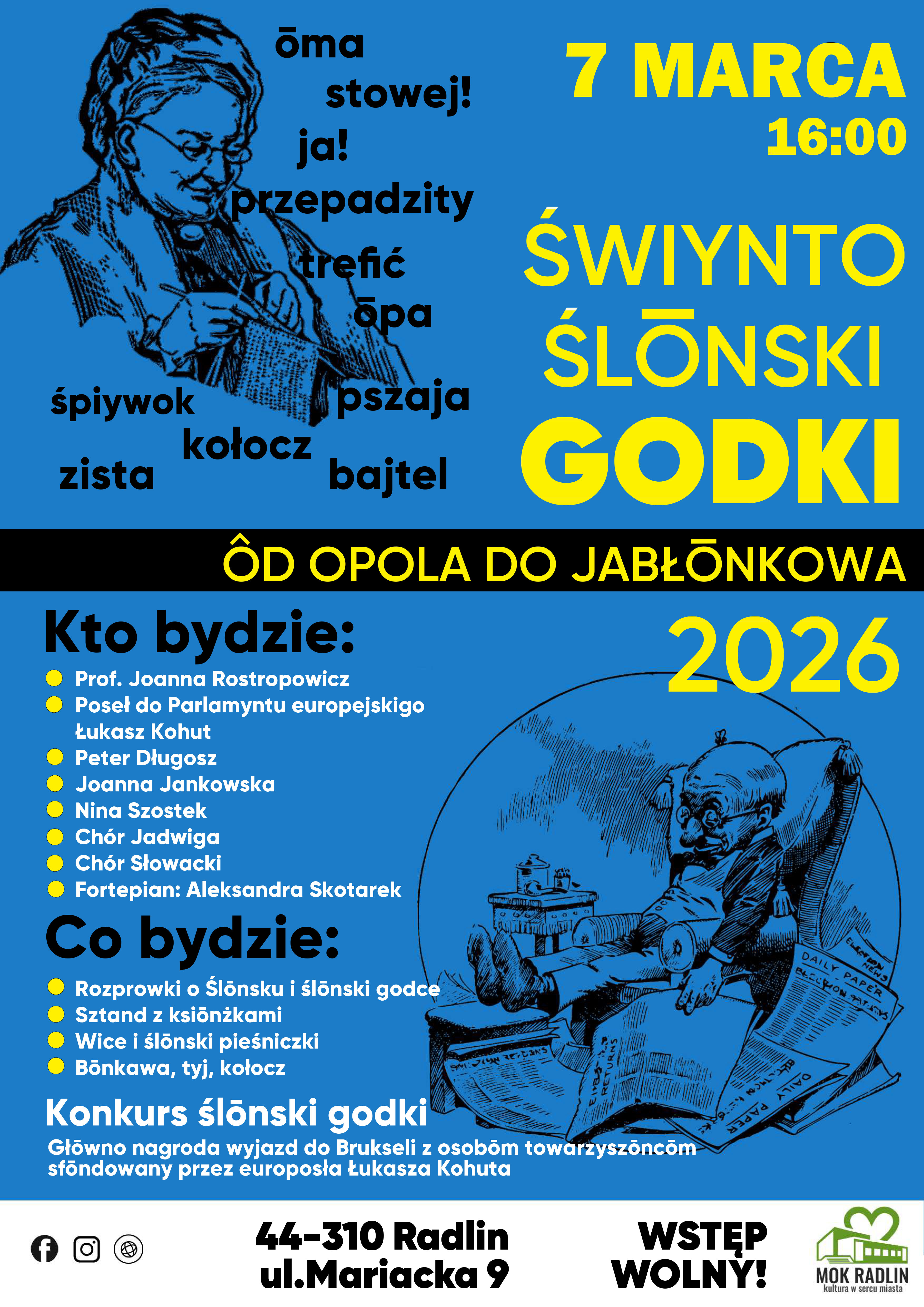 Plakat Świynto Ślōnski Godki - &Ocirc;d Opola do Jabłōnkowa
