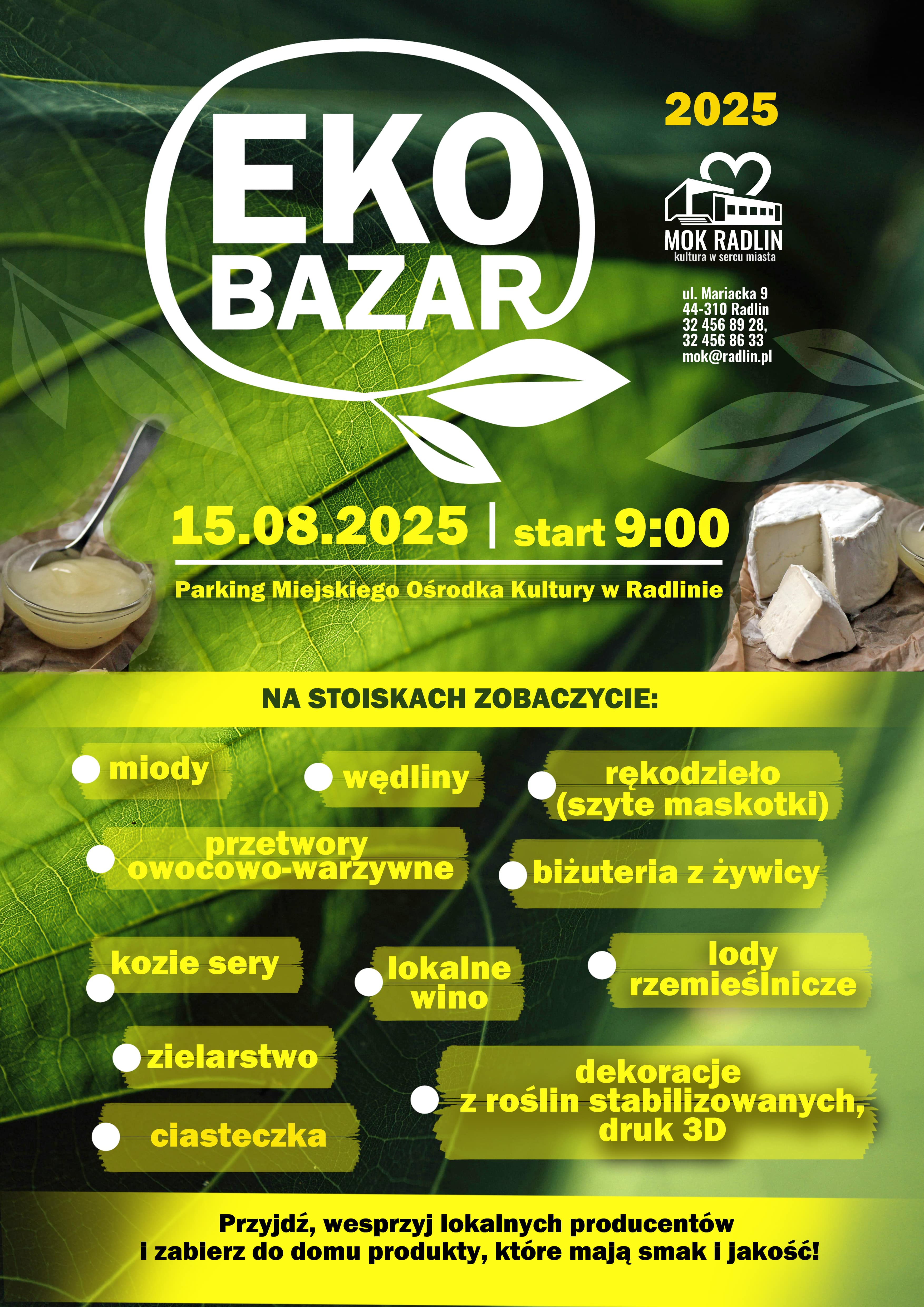 Plakat EKO BAZAR w Radlinie